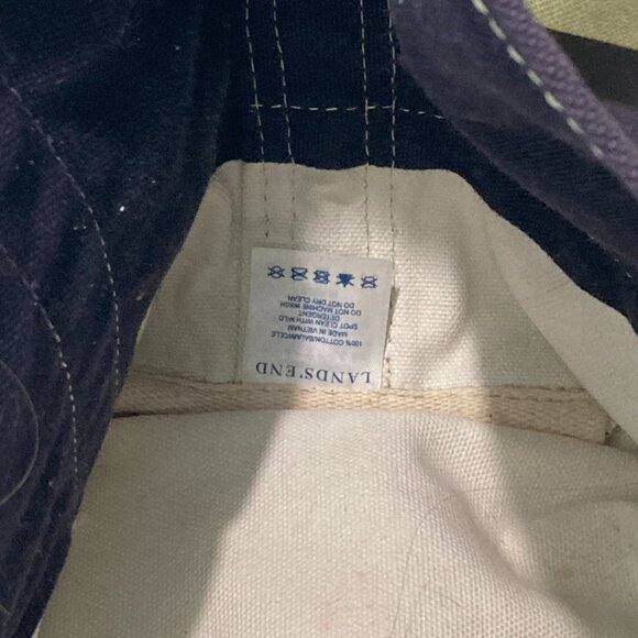 Lands End Canvas Open Top Tote Bags 14w x 12h Lot of 2 - Picture 6 of 13